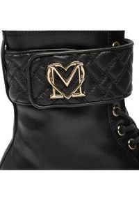 Love Moschino - LOVE MOSCHINO Trapery JA24175G1LIA0000 Czarny. Kolor: czarny. Materiał: skóra #5