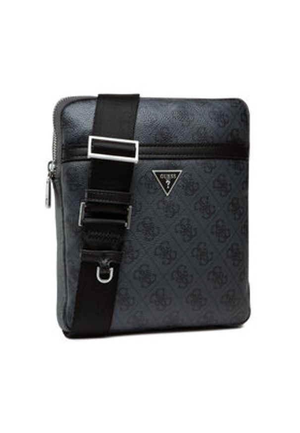 Guess Saszetka Vezzola Smart Crossbody Flat HMEVZL P2223 Czarny. Kolor: czarny. Materiał: skóra
