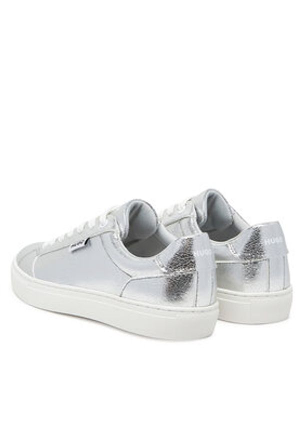 Hugo - HUGO Sneakersy 50541657 040 Srebrny. Kolor: srebrny. Materiał: skóra