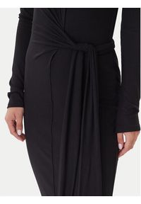 Patrizia Pepe Sukienka dzianinowa 2A2958 J337 Czarny Regular Fit. Kolor: czarny. Materiał: wiskoza #5