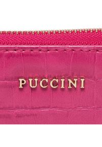 Puccini Duży Portfel Damski BLP830C Różowy. Kolor: różowy. Materiał: skóra
