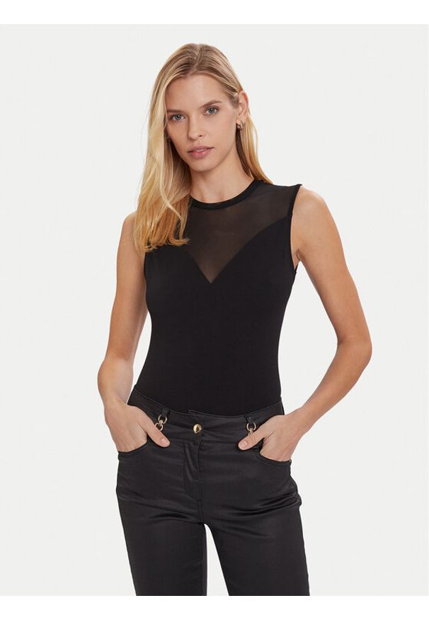 Morgan Bluzka 252-DIMARA Czarny Slim Fit. Kolor: czarny. Materiał: syntetyk