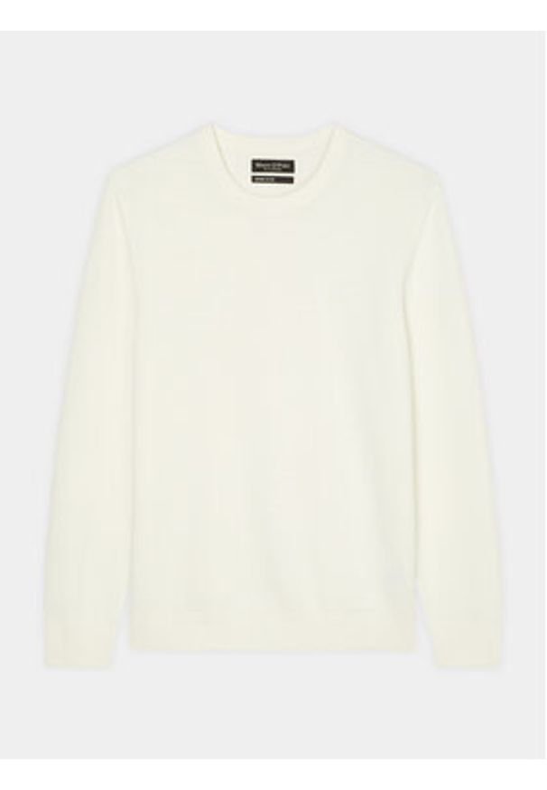 Marc O'Polo Sweter 421 5023 60074 Biały Regular Fit. Typ kołnierza: polo. Kolor: biały. Materiał: bawełna