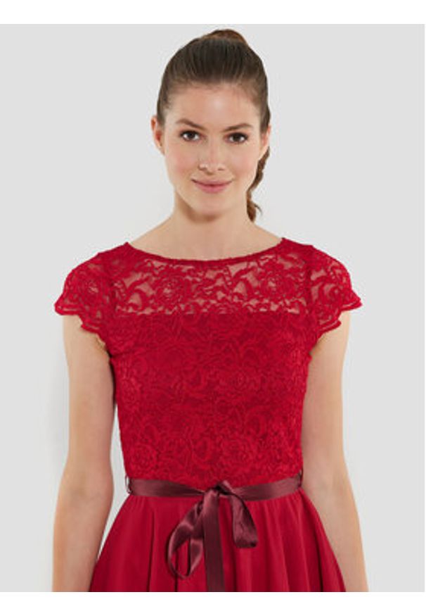 Swing Sukienka koktajlowa 77760510 Czerwony Regular Fit. Kolor: czerwony. Materiał: syntetyk. Styl: wizytowy