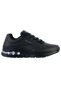 skechers - Buty do chodzenia męskie Skechers Uno 2. Zapięcie: sznurówki. Kolor: czarny. Materiał: syntetyk, tkanina, materiał. Szerokość cholewki: normalna. Sport: turystyka piesza