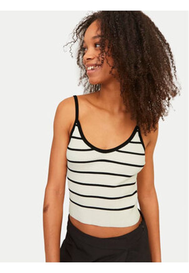 JJXX Top Esther 12255237 Écru Slim Fit. Kolor: kremowy. Materiał: wiskoza