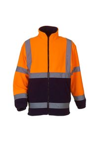 YOKO - Męska Bluza Polarowa HiVis. Kolor: niebieski, pomarańczowy, wielokolorowy. Materiał: polar. Sezon: zima