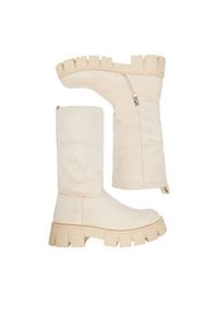 DeeZee Botki 9019Y-1 Beżowy. Kolor: beżowy. Materiał: materiał