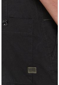 G-Star RAW - G-Star Raw Spodnie męskie kolor czarny w fasonie chinos. Kolor: czarny. Materiał: dzianina, poliester, tkanina, bawełna. Wzór: gładki #4