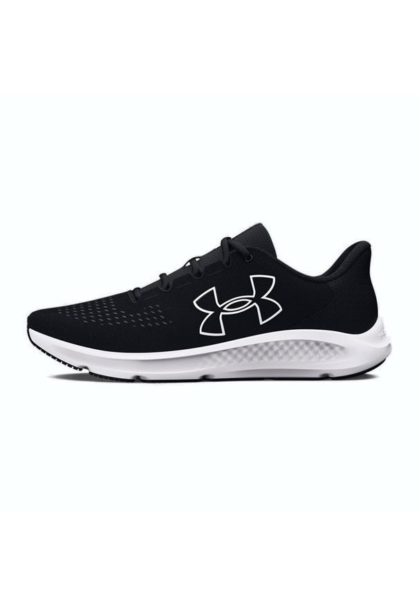 Buty do chodzenia męskie Under Armour Charged Pursuit 3 Bl. Zapięcie: sznurówki. Kolor: biały, czarny, wielokolorowy. Materiał: syntetyk, tkanina, materiał. Szerokość cholewki: normalna. Sport: turystyka piesza