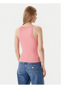 Guess Top W5GP57 KCV52 Różowy Regular Fit. Kolor: różowy. Materiał: syntetyk #5