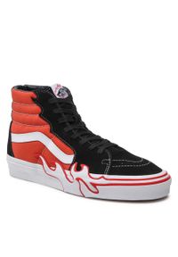 Sneakersy Vans Sk8-Hi Flame VN0005UJGWP1 Burnt Ochre. Kolor: czarny. Materiał: materiał