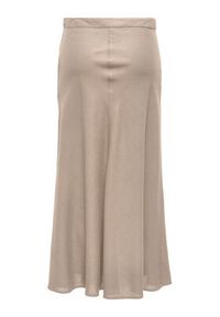 only - ONLY Spódnica midi Goa 15363690 Beżowy Regular Fit. Kolor: beżowy. Materiał: len #2