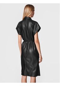 Sisley Sukienka z imitacji skóry 4MTMLV01Q Czarny Regular Fit. Kolor: czarny. Materiał: skóra #3