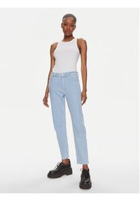 Calvin Klein Jeans Top Variegated J20J223104 Biały Slim Fit. Kolor: biały. Materiał: bawełna #2