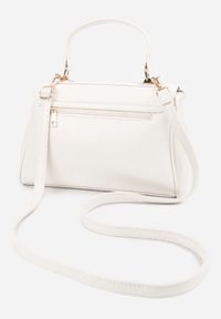 Renee - Biała Torebka Typu Kuferek z Rączką i Klapą z Paskiem Crossbody Phoebyne. Kolor: biały. Styl: elegancki #2