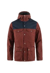FJÄLRÄVEN KANKEEN - Kurtka uniwersalna męska Fjallraven Greenland Winter. Typ kołnierza: kaptur. Kolor: czerwony. Materiał: syntetyk. Styl: klasyczny