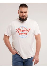 Big-Star - Koszulka męska z nadrukiem biała Jaman 100. Okazja: na co dzień. Kolor: biały. Materiał: jeans, bawełna. Wzór: nadruk. Sezon: lato. Styl: casual, klasyczny, retro #7