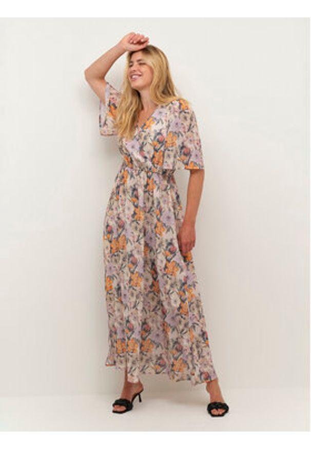 Kaffe Sukienka letnia Sorita 10507403 Kolorowy Regular Fit. Materiał: syntetyk. Wzór: kolorowy. Sezon: lato
