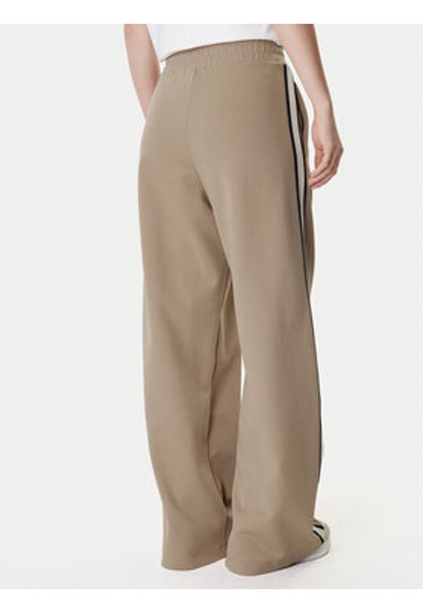 Weekend Max Mara Spodnie dresowe Perdoni 2615781051 Beżowy Wide Leg. Kolor: beżowy. Materiał: bawełna