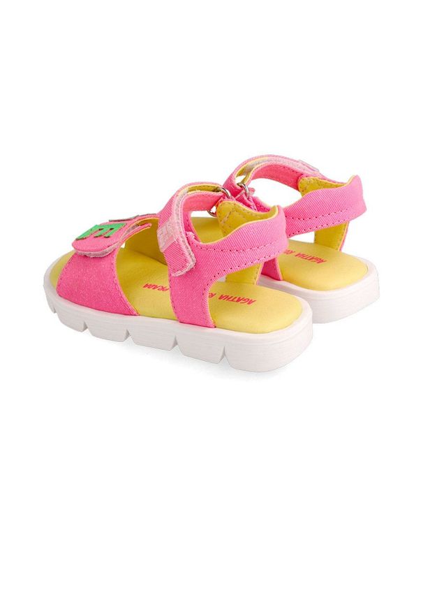 Agatha Ruiz de la Prada sandały dziecięce kolor różowy. Zapięcie: rzepy. Kolor: różowy. Materiał: guma