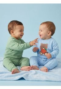 Sinsay - Spodnie dresowe z przeszyciami 2 pack - błękitny. Kolor: niebieski. Materiał: dresówka #1