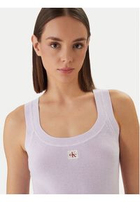 Calvin Klein Jeans Top LV047F355G Różowy Slim Fit. Kolor: różowy. Materiał: bawełna #3