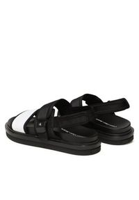 Calvin Klein Jeans Sandały Sandal Doublebar Hardware YM0YM00643 Czarny. Kolor: czarny. Materiał: materiał #4