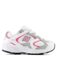 Buty niemowlęce New Balance I4083KP – białe. Kolor: biały. Materiał: syntetyk, materiał. Szerokość cholewki: normalna. Sezon: lato. Sport: turystyka piesza #1