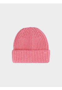 4f - 4F Czapka zimowa z dodatkiem wełny damska S. Kolor: różowy. Materiał: wełna. Sezon: zima #1