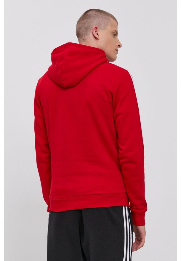 Adidas - adidas - Bluza. Okazja: na co dzień. Kolor: czerwony. Materiał: bawełna, dzianina, poliester. Styl: casual