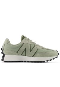 Buty New Balance U327SWC - zielone. Okazja: na co dzień. Zapięcie: sznurówki. Kolor: zielony. Materiał: skóra, guma. Szerokość cholewki: normalna