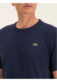 Lacoste T-Shirt TH7618 Granatowy Regular Fit. Kolor: niebieski. Materiał: bawełna #4