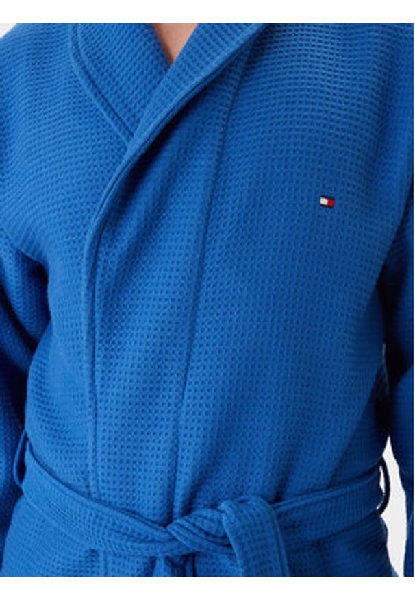 TOMMY HILFIGER - Tommy Hilfiger Szlafrok Waffle UM0UM03524 Niebieski. Kolor: niebieski. Materiał: bawełna