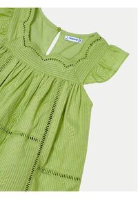 Mayoral Sukienka letnia 3930 Zielony Regular Fit. Kolor: zielony. Materiał: bawełna. Sezon: lato #5