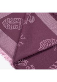 Wittchen - Damski szal z bambusem tkany w monogram fioletowa. Kolor: fioletowy. Materiał: włókno. Wzór: aplikacja. Styl: elegancki #4