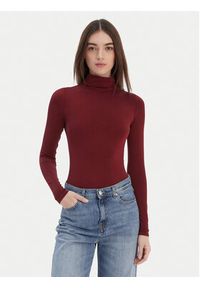 Wolford Body Colorado 75083 Bordowy Slim Fit. Kolor: czerwony. Materiał: bawełna #5