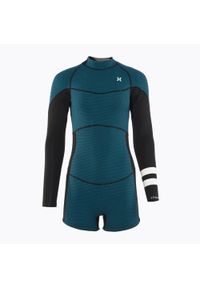 Pianka do pływania damska Hurley Advant Shorty Texture 2/2 mm Springsuit. Kolor: niebieski