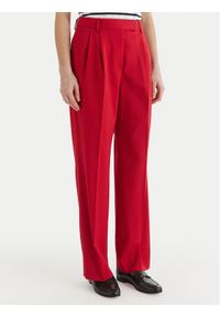 TOMMY HILFIGER - Tommy Hilfiger Spodnie materiałowe Timeless WW0WW48352 Czerwony Straight Fit. Kolor: czerwony. Materiał: syntetyk #1