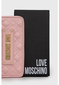 Love Moschino Portfel damski kolor różowy. Kolor: różowy. Materiał: materiał. Wzór: gładki