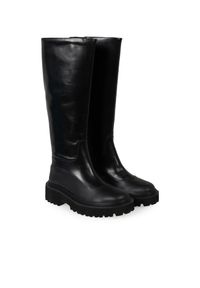 Pinko Kozaki "Fortaleza" | 1H20XP Y7K6 | Kobieta | Czarny. Okazja: na spacer. Zapięcie: zamek. Kolor: czarny. Materiał: skóra. Styl: elegancki, klasyczny #1