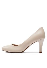 Caprice Szpilki 9-22405-42 Écru. Kolor: kremowy. Materiał: skóra. Obcas: na szpilce #4