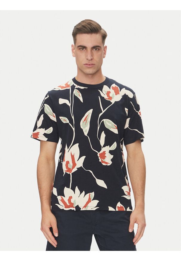 Jack & Jones T-Shirt Palermo 12279351 Granatowy Regular Fit. Kolor: niebieski. Materiał: bawełna