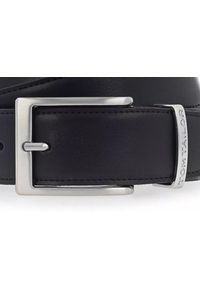 Tom Tailor - TOM TAILOR MĘSKI PASEK SKÓRZANY NA BOLEC SKÓRA TG1069R45/790 35mm Gürtel Q.1645 0790 BLACK. Materiał: skóra. Wzór: paski. Styl: elegancki, klasyczny #3
