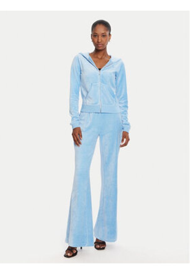 Juicy Couture Spodnie dresowe Caisa JCSEBJ008 Niebieski Slim Fit. Kolor: niebieski. Materiał: bawełna