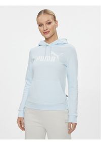 Puma Bluza Ess Logo 586789 Niebieski Regular Fit. Kolor: niebieski. Materiał: bawełna, syntetyk