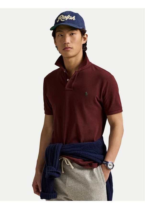 Polo Ralph Lauren Polo 710534735460 Bordowy Regular Fit. Typ kołnierza: polo. Kolor: czerwony. Materiał: bawełna