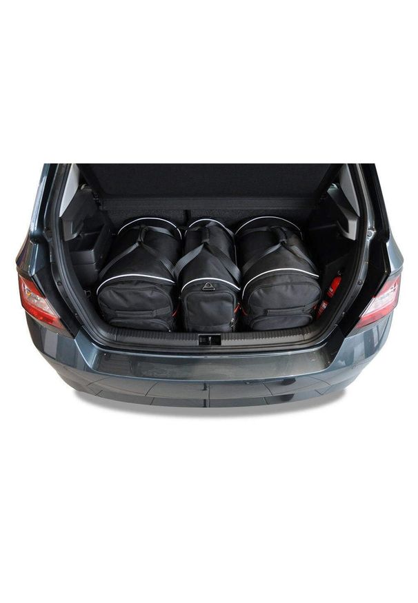 KJUST - Torby Do Bagażnika Skoda Fabia Hatchback 2014-2021 3Szt Kjust. Kolor: czarny. Styl: sportowy