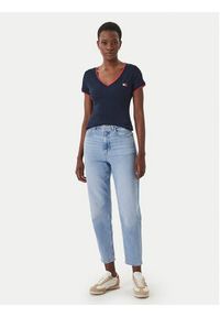Tommy Jeans T-Shirt DW0DW22275 Niebieski Slim Fit. Kolor: niebieski. Materiał: bawełna #2