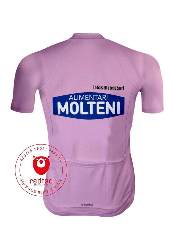 REDTED - Tenue Cycliste Vintage - Molteni Maillot Rose Giro d'Italia - RedTed. Kolor: czarny. Materiał: poliester